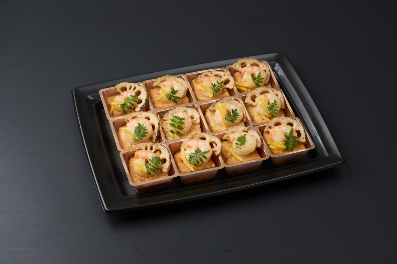 ゆず薫る揚げ出し豆腐 えびあんかけ仕立て