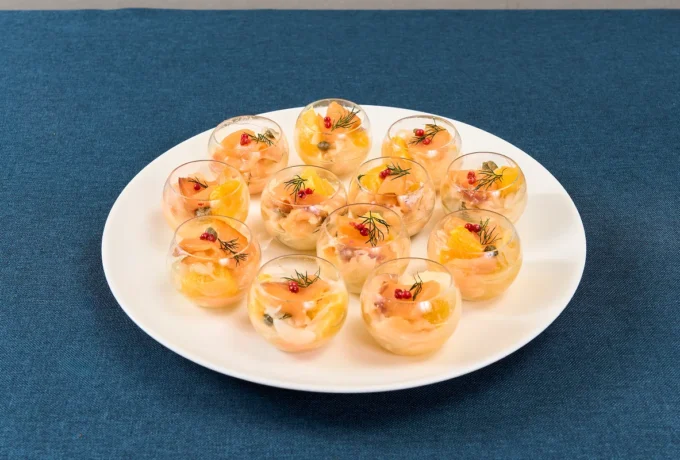スモークサーモンとオレンジのマリナード