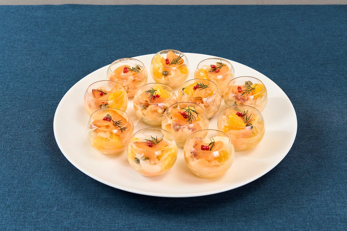スモークサーモンとオレンジのマリナード