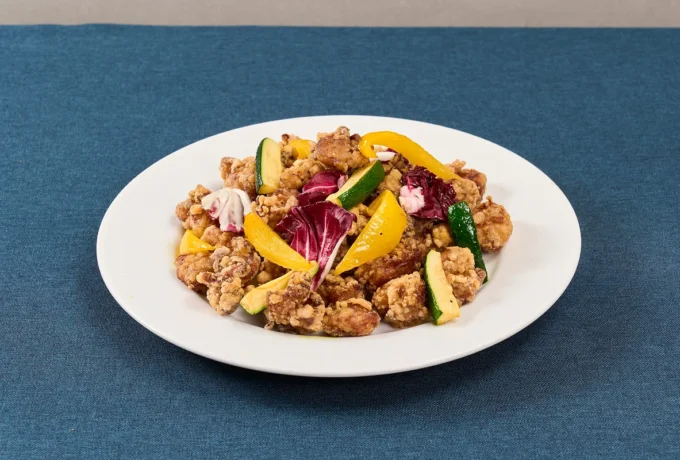 香ばし唐揚げと旬野菜の素揚げ盛り合わせ