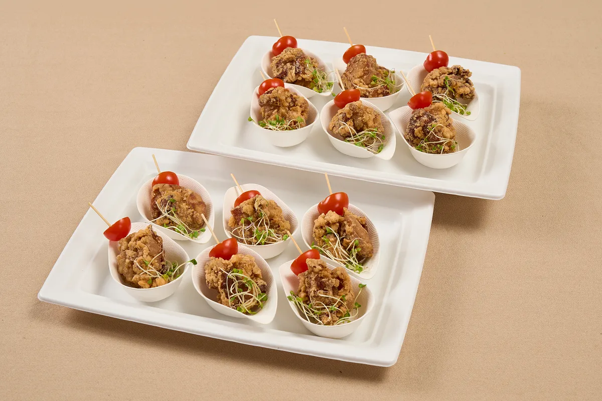 香ばし唐揚げとミニトマトのピンチョス