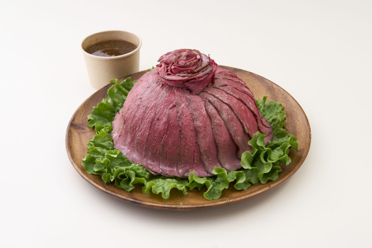 【肉ケーキ】特製牛もも肉のやわらかローストビーフ たまねぎソース