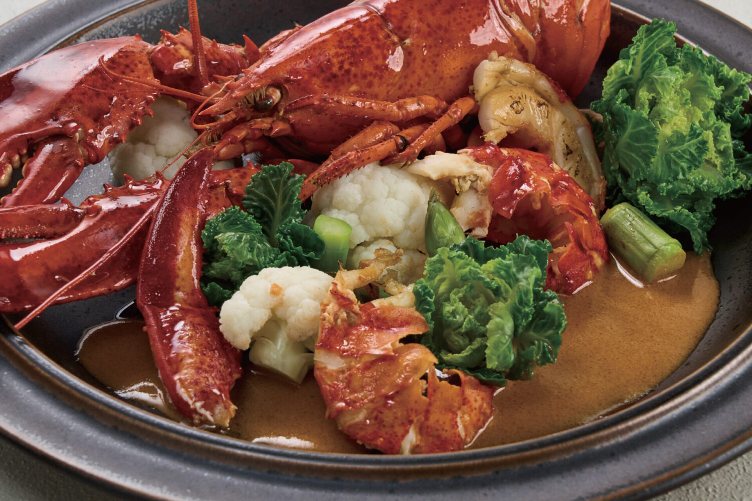 オマール海老と季節の野菜 ビスクソース