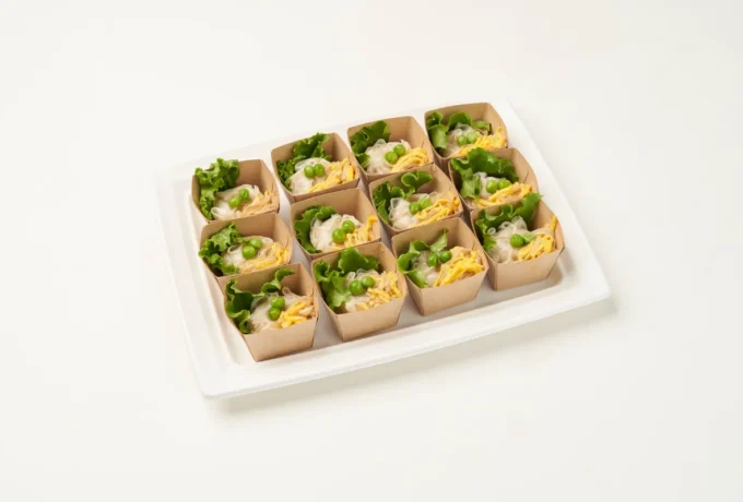 蒸しシュウマイのとろっとあんかけ