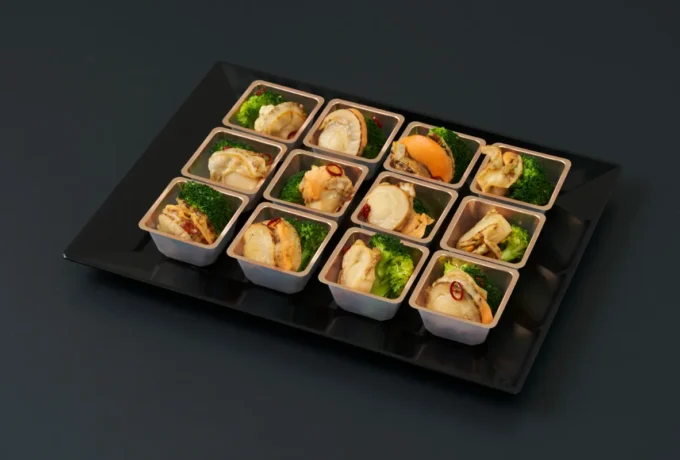 ホタテとブロッコリーのピリ辛ガーリックバターソテー