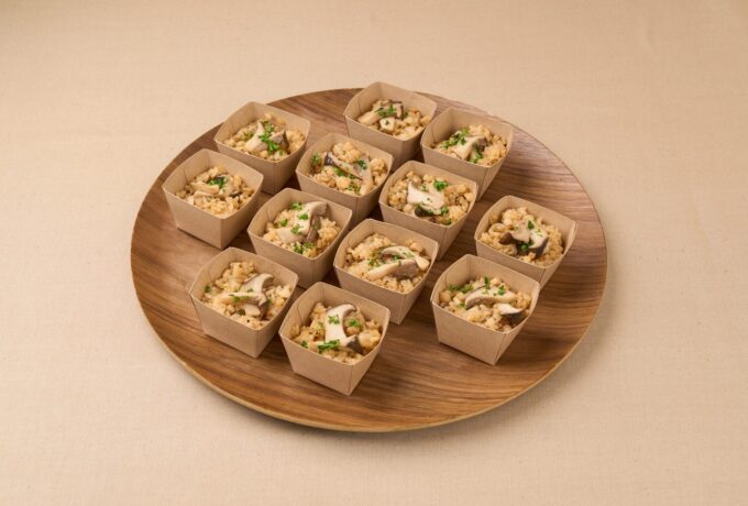 エリンギと焦がし醤油の和風ピラフ