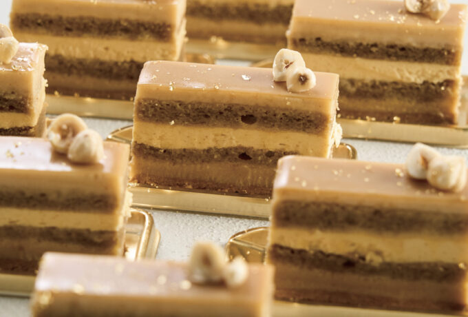 きなこと黒糖を使ったオペラ